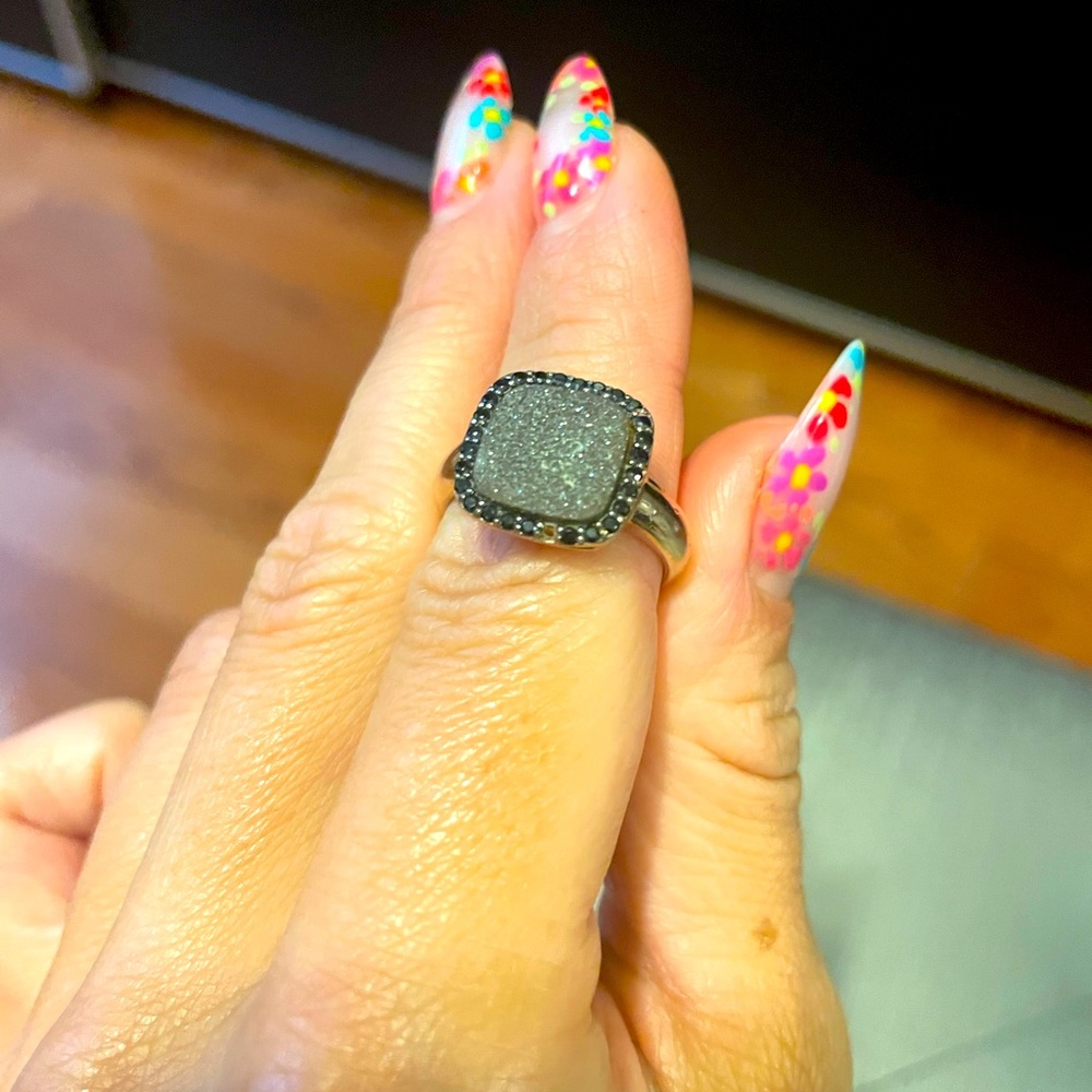 Milor Italy 925 silver/rose gold plated ring size 7